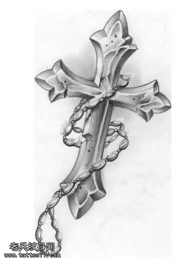 经典漂亮的十字架纹身图案
