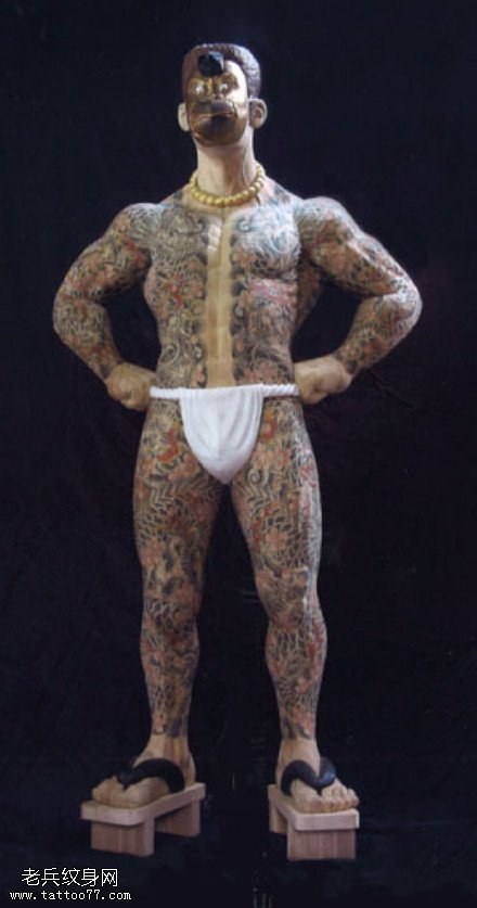 日本木偶纹身图案