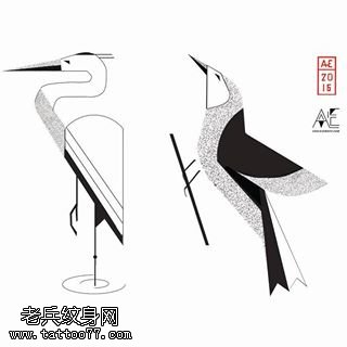 手稿点刺几何图腾纹身图案