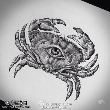 独眼螃蟹纹身图案