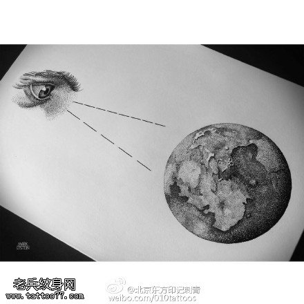 手稿慧眼看世界纹身图案