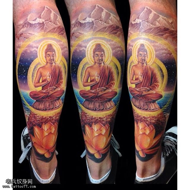欧美佛像纹身图案