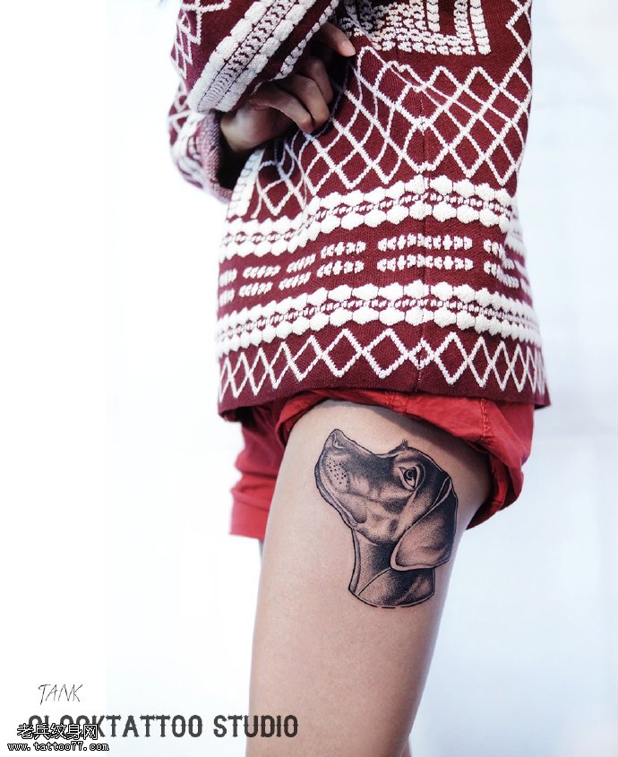 主人的狗狗纹身图案