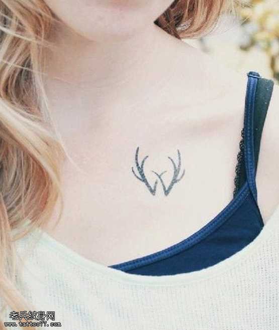 女人小清新纹身图案