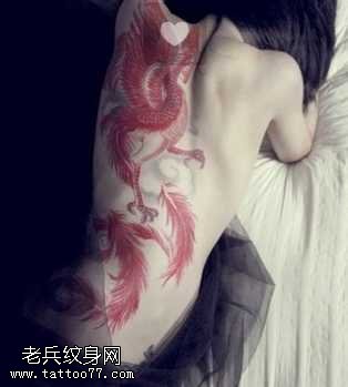 腿部英文漂亮纹身图案