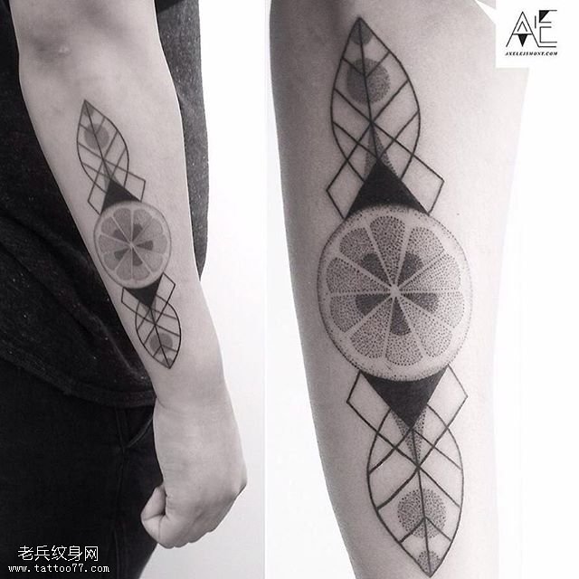 胳膊点刺橙子纹身图案缩略频道推荐图