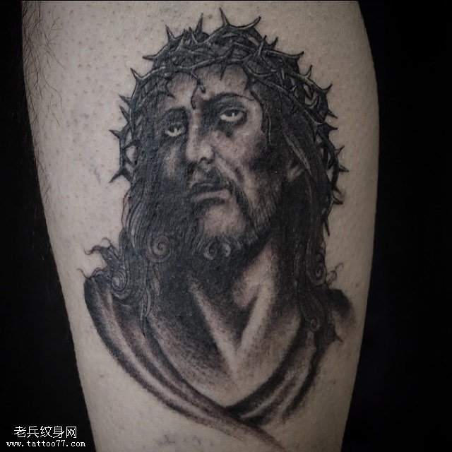 小腿的信徒纹身图案