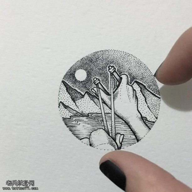 童年的弹弓纹身图案