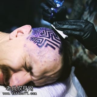 头部经典图腾纹身图案