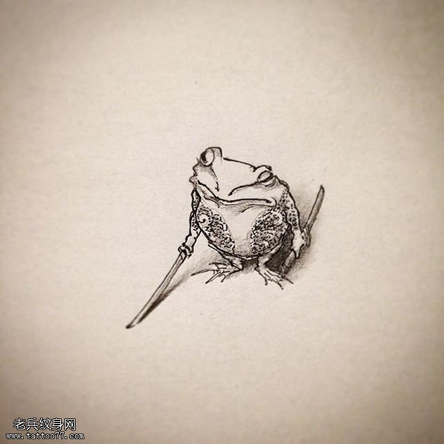 手稿金蝉纹身图案