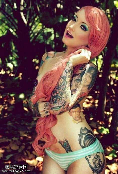 女性性感纹身图案
