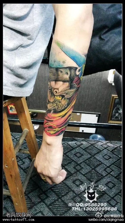 精美的般若刺青纹身图案