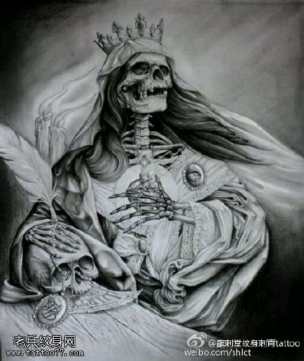 权利之术骷髅纹身图案