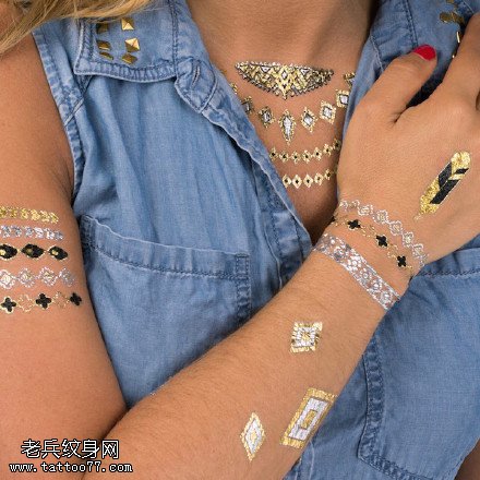 部落风情金属纹身图案