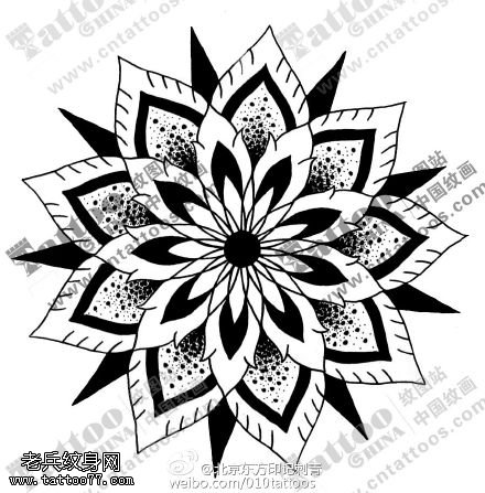 经典大气梵花纹身图案