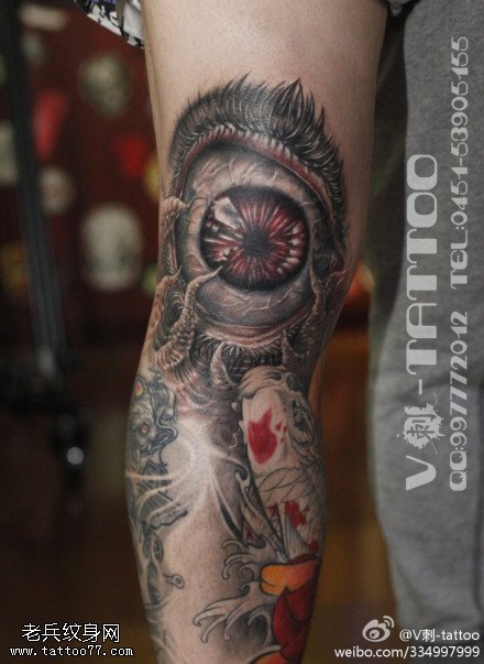 吓人霸气单眼纹身图案