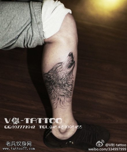 霸气酷帅狼头纹身图案