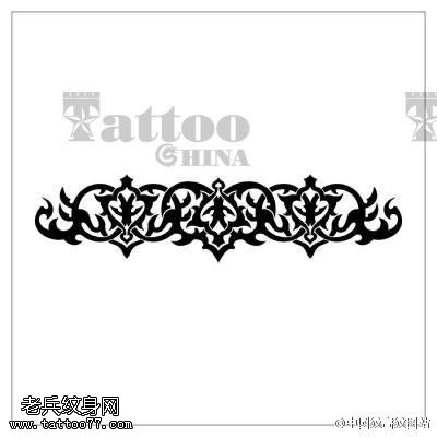 经典大气的臂环手稿纹身图案