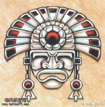 埃及风头像手稿纹身图案