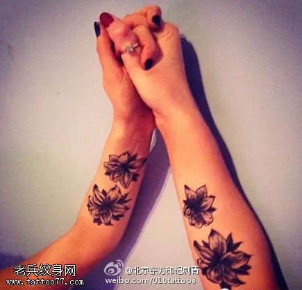 闺蜜的栀子花纹身图案