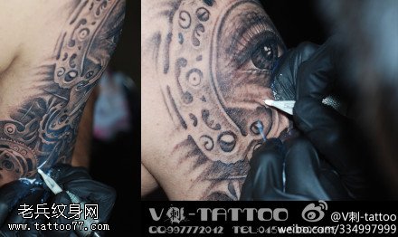 帅气机眼纹身图案