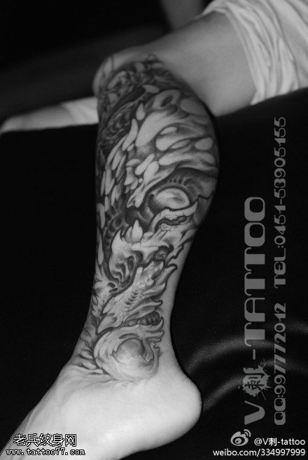 霸气帅酷翅膀纹身图案