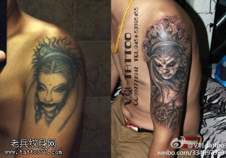 美丽妖女纹身图案