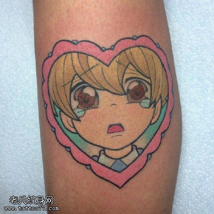 清新可爱的卡通人物纹身图案