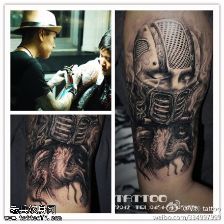 囚禁怪物纹身图案