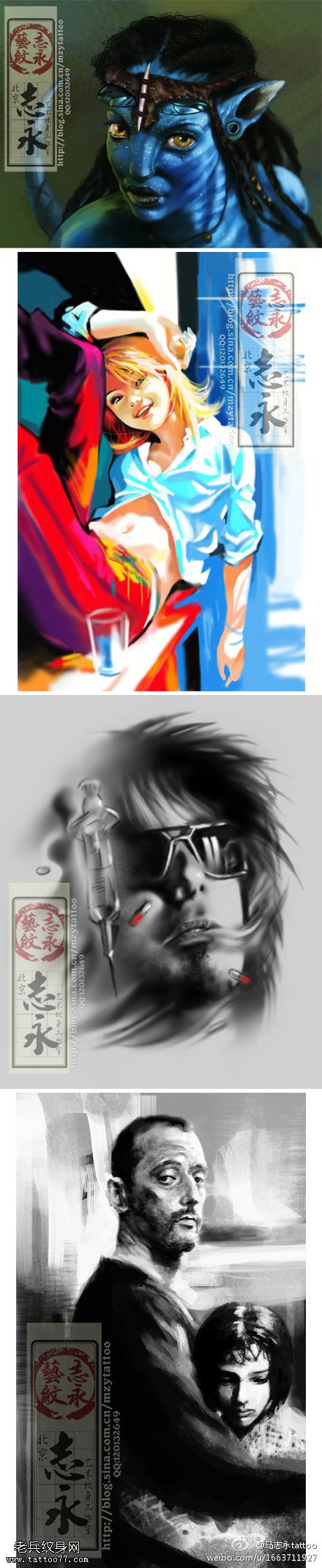 手绘素描纹身图稿纹身图案