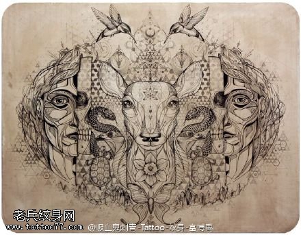 经典动物图腾纹身图案