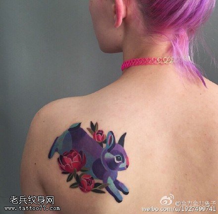 tatto漂亮的小兔子纹身图案