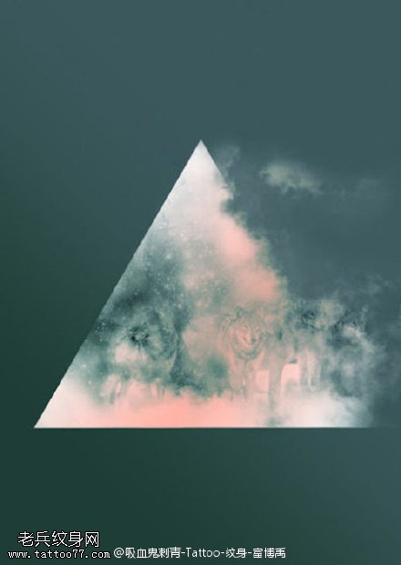 抽象派三角纹身图案