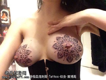 时尚咪咪梵花纹身图案