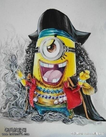 员外小黄人纹身图案