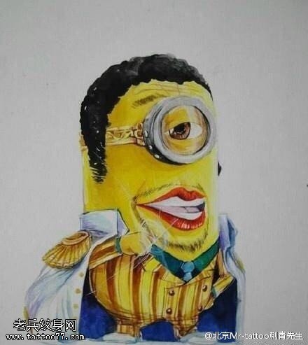 酷比的小黄人纹身图案