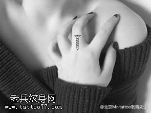 手指上的螺丝订纹身图案