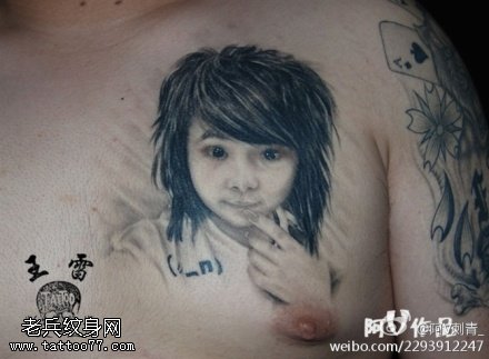 清纯可爱女孩纹身图案