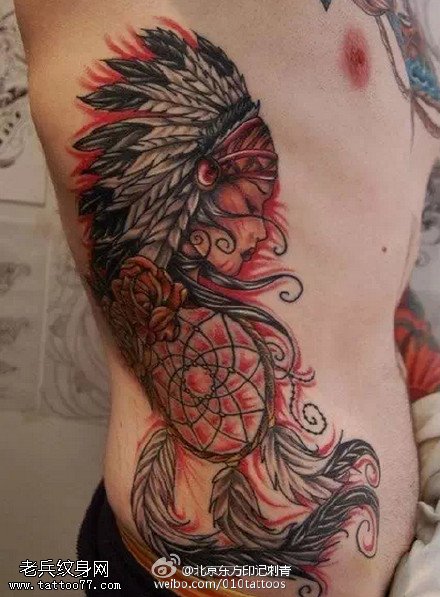 经典的印度安女神纹身图案