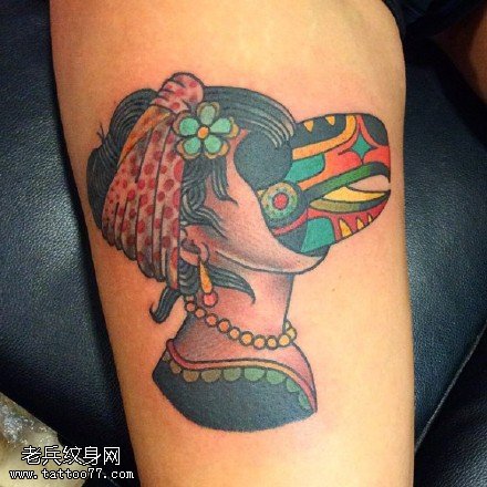 欧美风彩绘涂鸦纹身图案