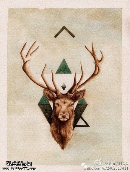 羚羊纹身图