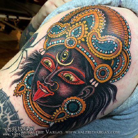 印度宗教女神纹身图案