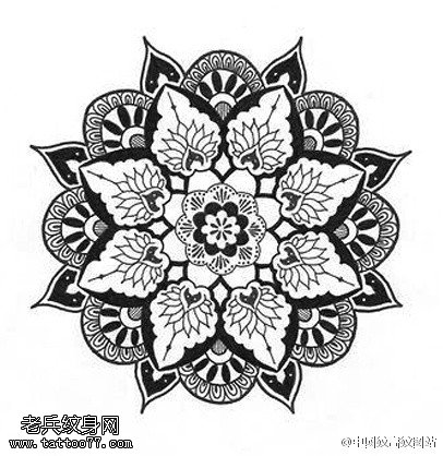 复古梵花图腾纹身图案
