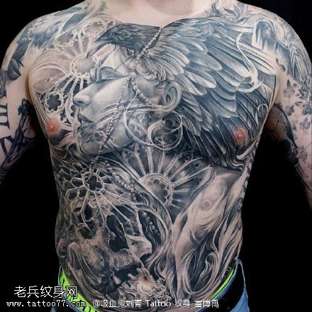 精美大气的部落女神纹身图案