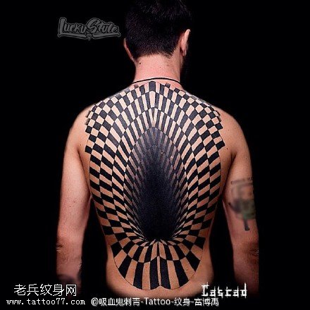 3D立体几何图形纹身图案