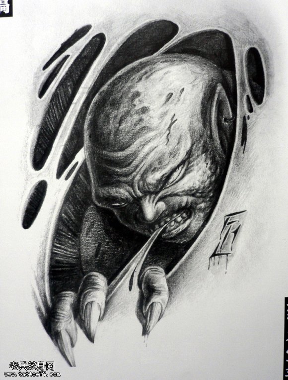 推荐鬼头纹身图案