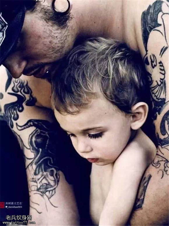纹身爸爸也是爸爸
