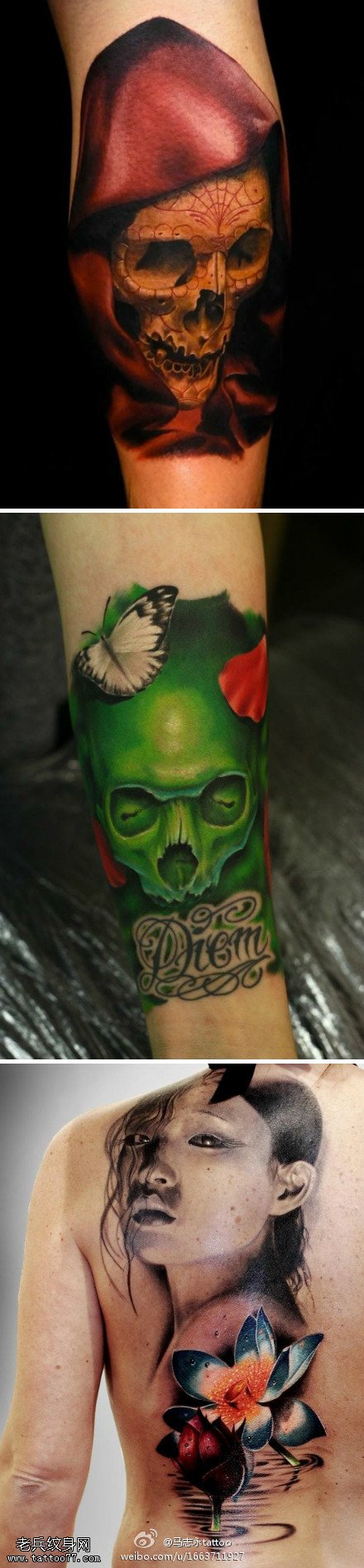 死神来了各色骷髅纹身图案