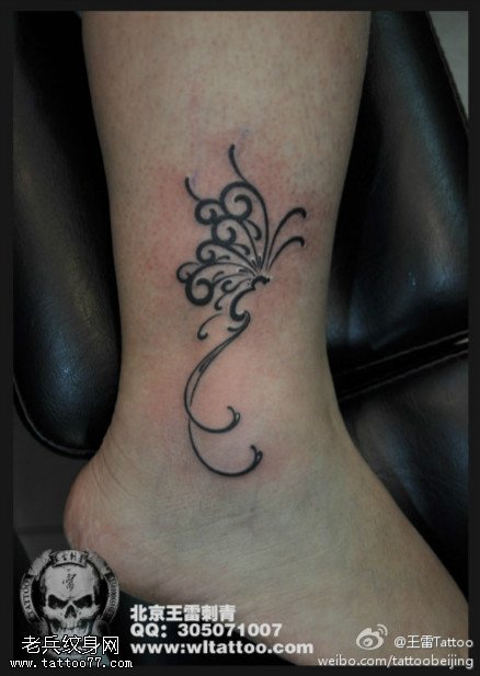 酷帅唯美蝴蝶纹身图案
