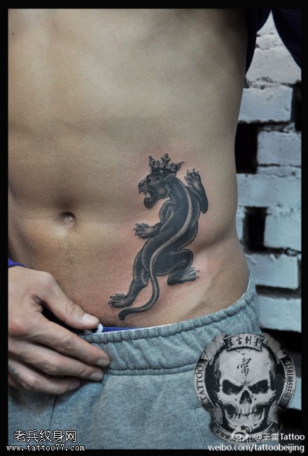 霸气威风豹子纹身图案